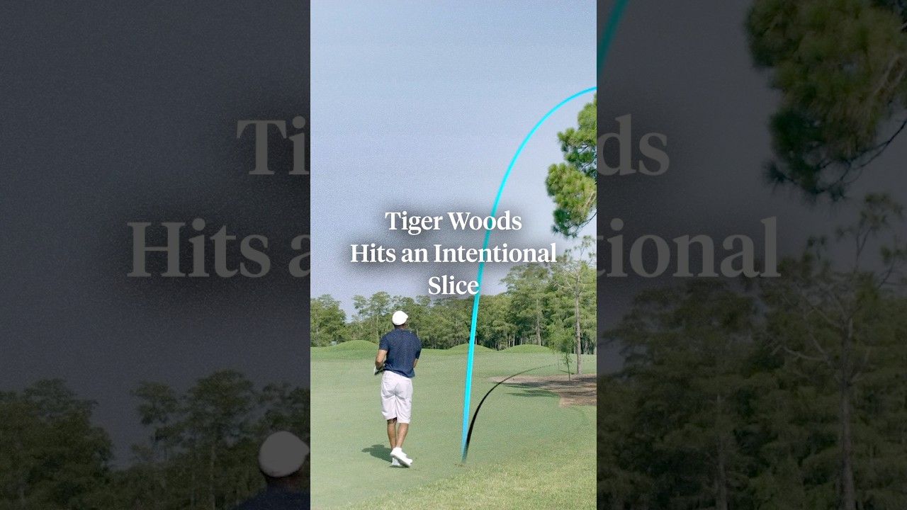 Tiger Woods uses a slice to his advantage 🔥