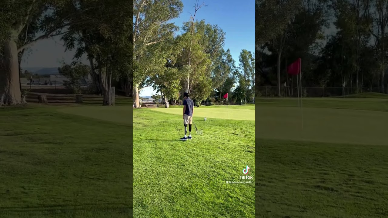 Kam’s first putt and chip practice at golf range in Murrieta - owned by Rickie Fowler #kamaringolf