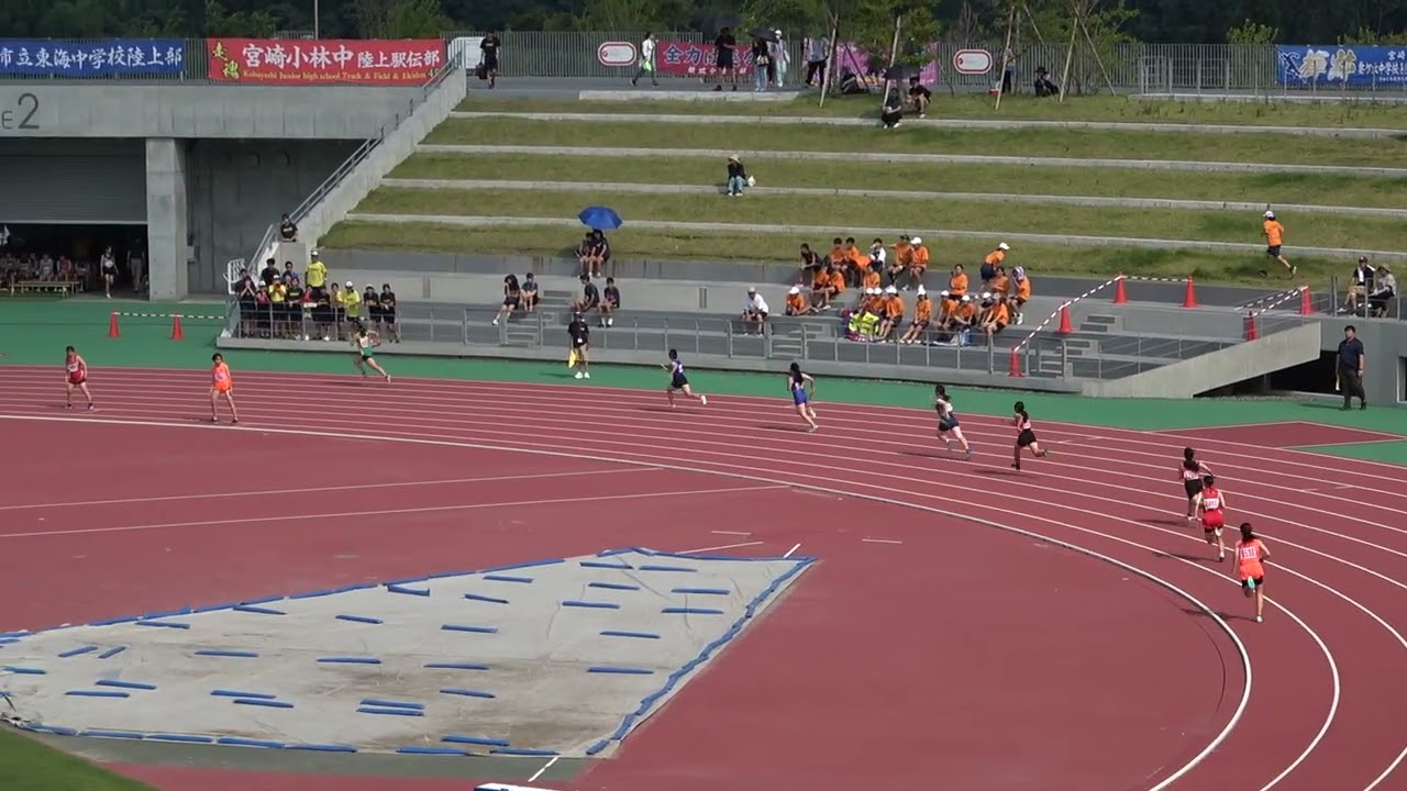 20250629154111全中通信宮崎大会共女4×100ｍＲ決2組 庄内 宮　崎 55.63：安藤 詩栞 3・臼杵ここな 1・二之宮愛彩 2・東 莉杏奈 2