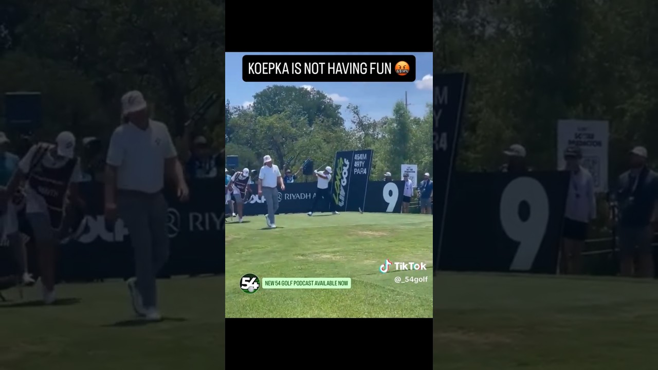 Brooks Koepka smashed tee marker at Liv golf Dallas #shorts #highlights #golf