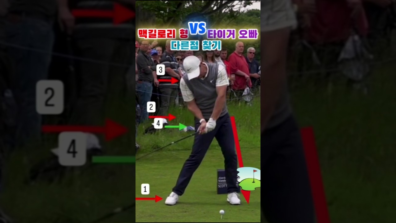 🏑타이거형VS맥길로리 오빠 스윙분석#골프스윙분석#타이거우즈골프스윙#로리맥길로리골프스윙