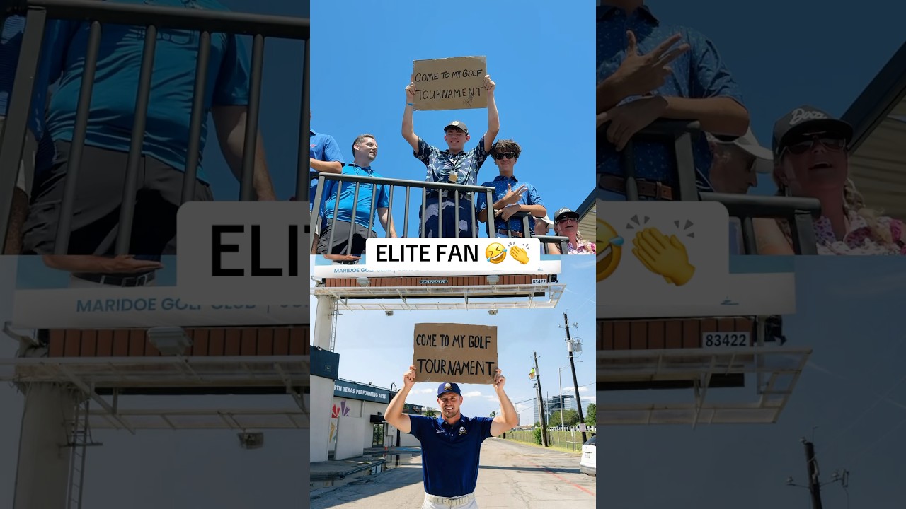 This fan is legendary for this 🤣💪 #golf #LIVGolf #brysondechambeau