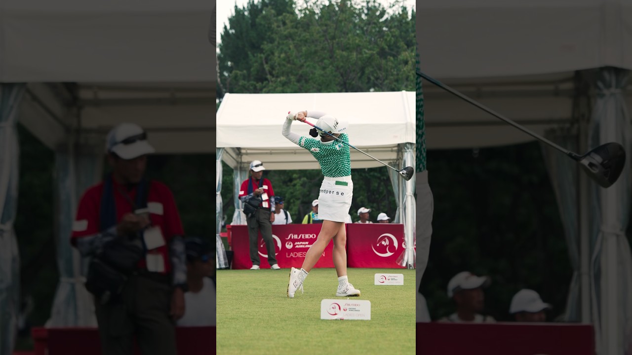 【金澤志奈】最終日に猛チャージ！ティーショットをスローで | 資生堂・JAL レディスオープン