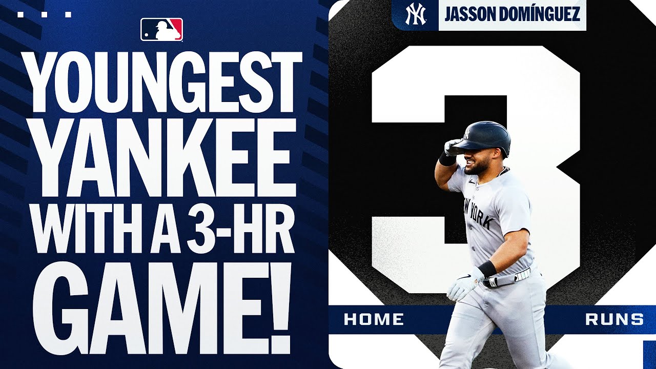 The youngest Yankees player to hit 3 homers in 1 game: Jasson Domínguez!