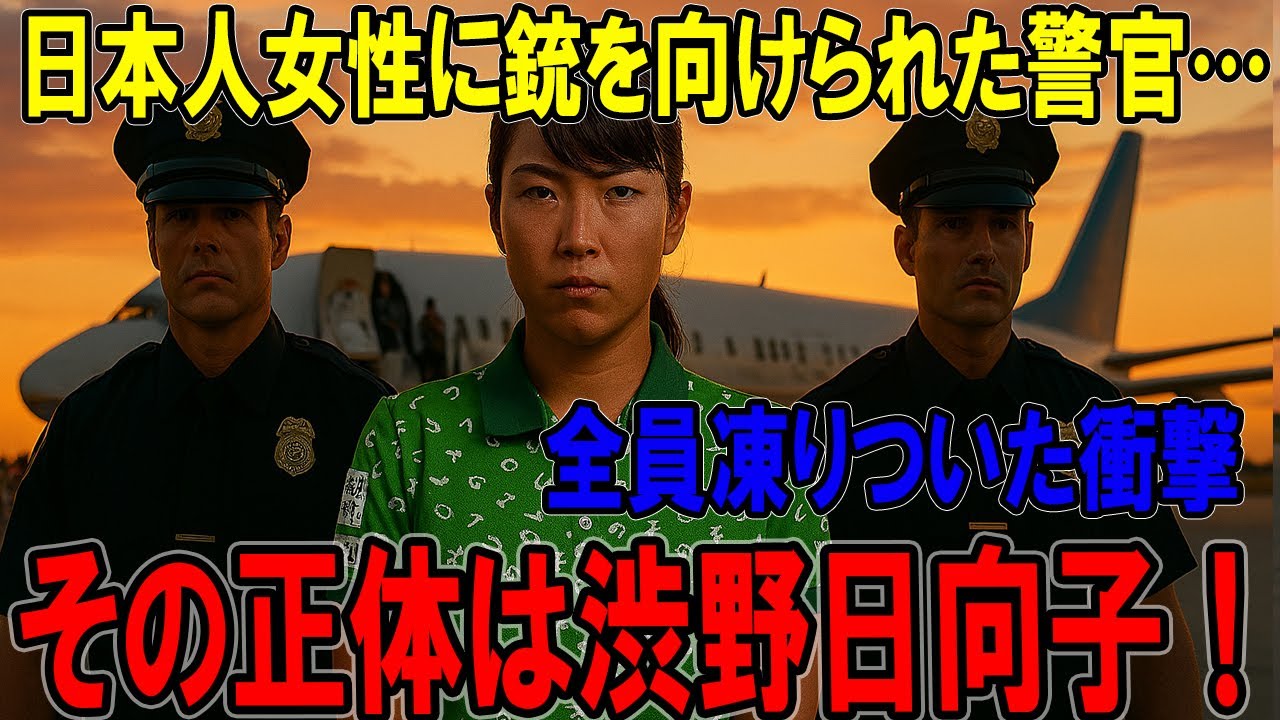 日本人女性に銃を向けられた警官…その正体は渋野日向子！全員凍りついた衝撃