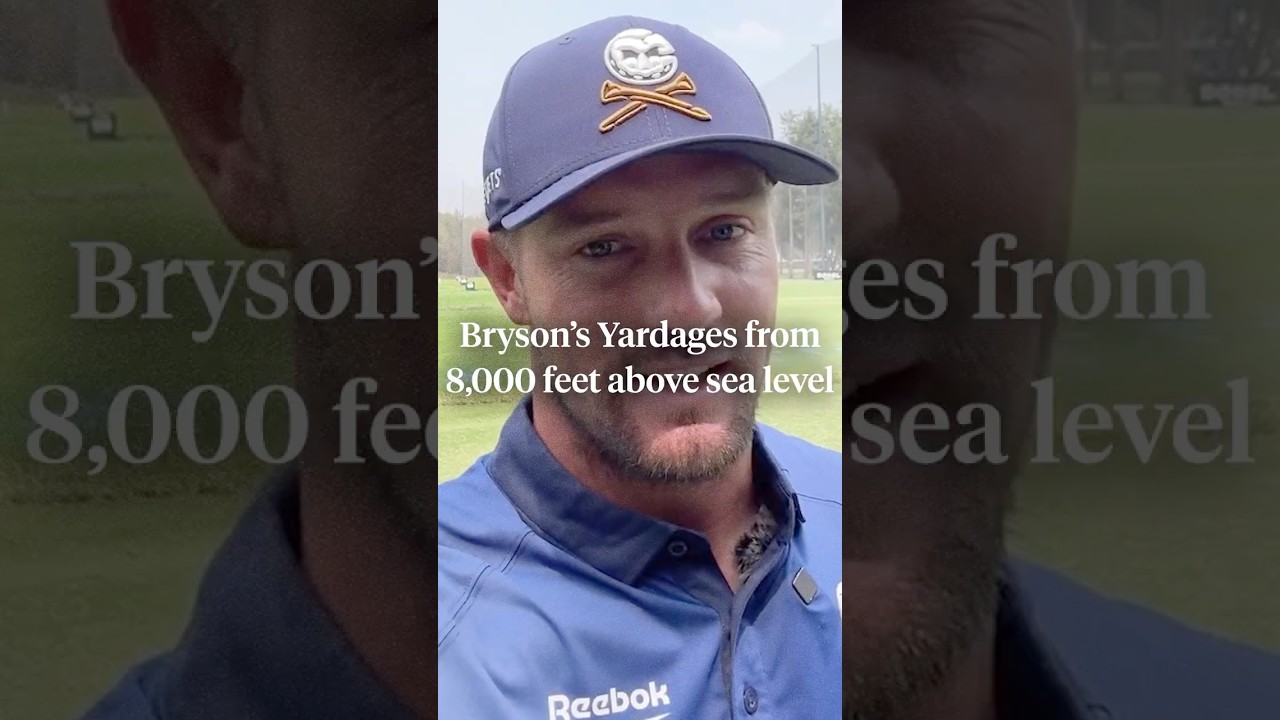 Bryson's yardages from 8,000 feet above sea level. 🚀 (📹: Instagram/ brysondechambeau)