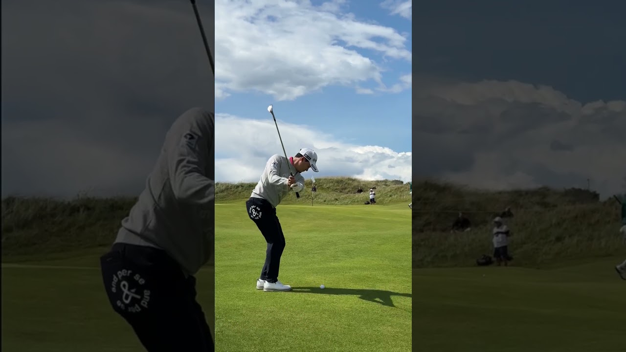 全英オープンウェッジVSアイアンアプローチ・今平選手