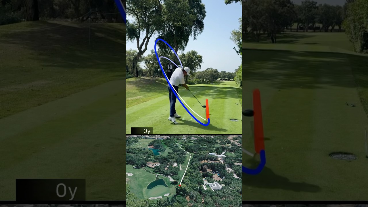 Brooks Koepka golf swing on Shot Tracer Map app
