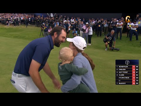 【全英OP25】最終18番に大ギャラリーがなだれ込む　最愛の家族も見守る中でスコッティ・シェフラーがウィニングパットを沈め全英オープン初制覇