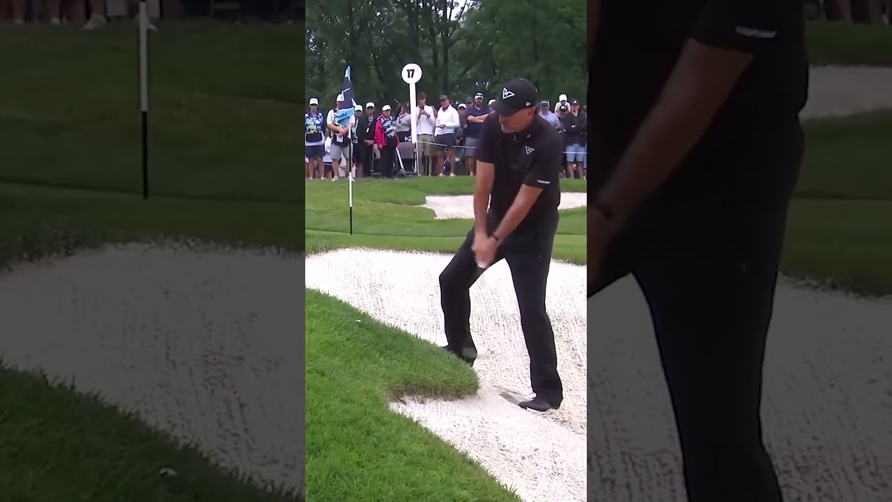PHIL MICKELSON WHAT  A  SHOT  😱 #funny #shorts #reels #liv #livgolf #golf #golfer #asmr
