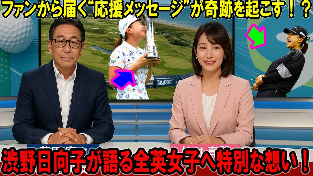 【速報】渋野日向子が語る全英女子へ特別な想い！ファンから届く“応援メッセージ”が奇跡を起こす！？