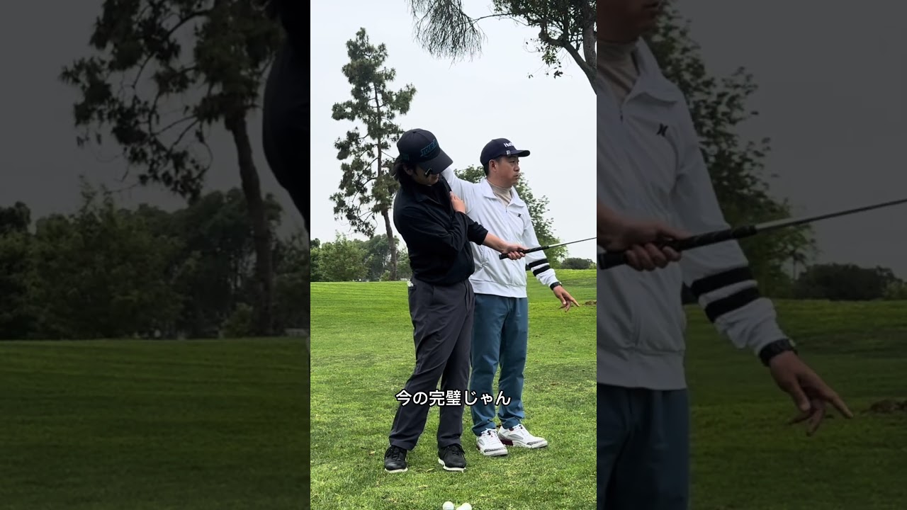 #【1分ドリル】松山英樹プロがやってる“寄る左手打ち”  #golf #golftips #chipping #アプローチ練習 #アプローチショット　#shorts