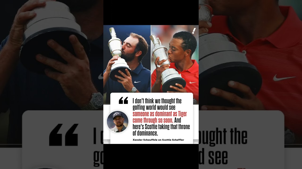 Chasing a Legend: How Far is Scottie Scheffler from Tiger Woods? 🐅⛳️ #Golf #golfnetwork #major