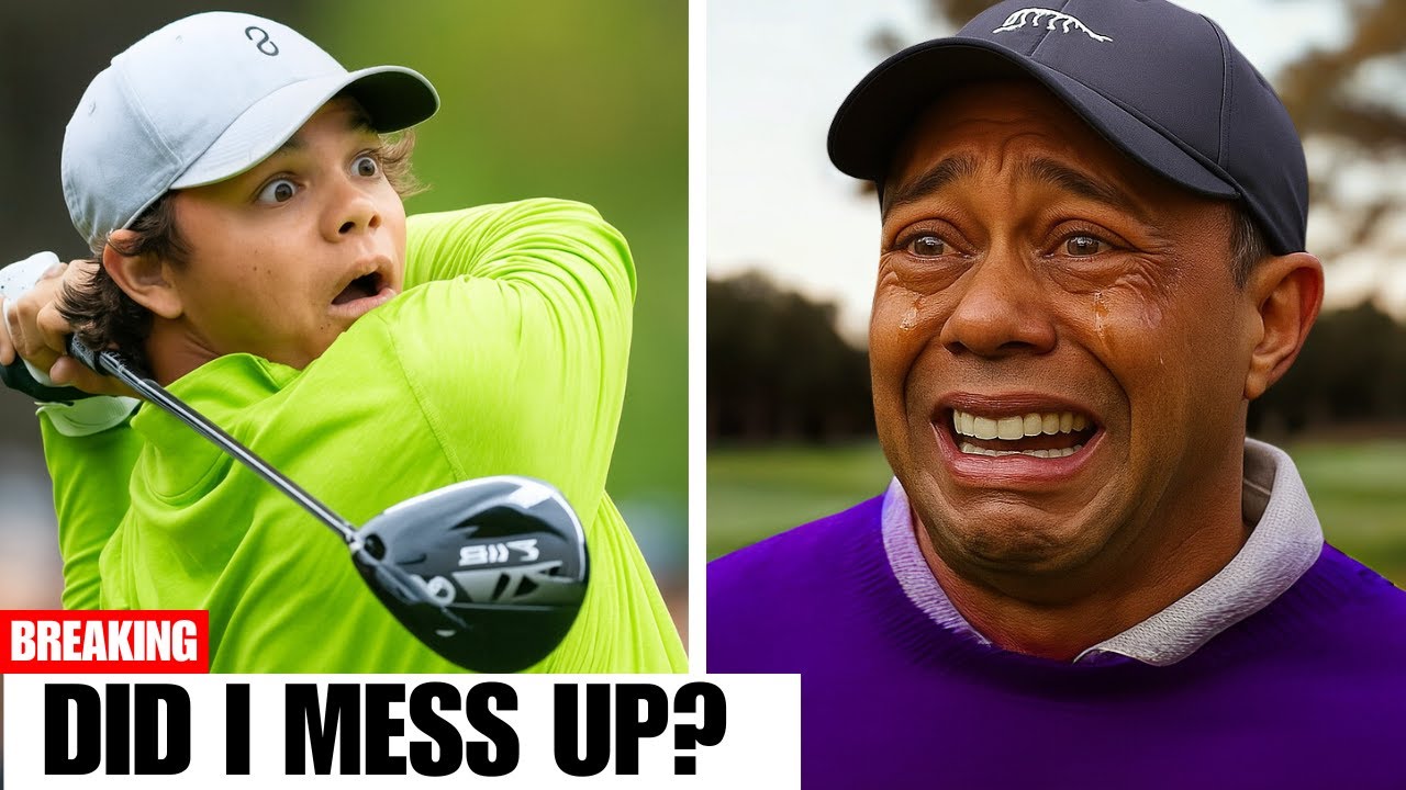 Tiger Woods FACE SAYS IT ALL.. Charlie Woods COLLAPSES At US Junior!