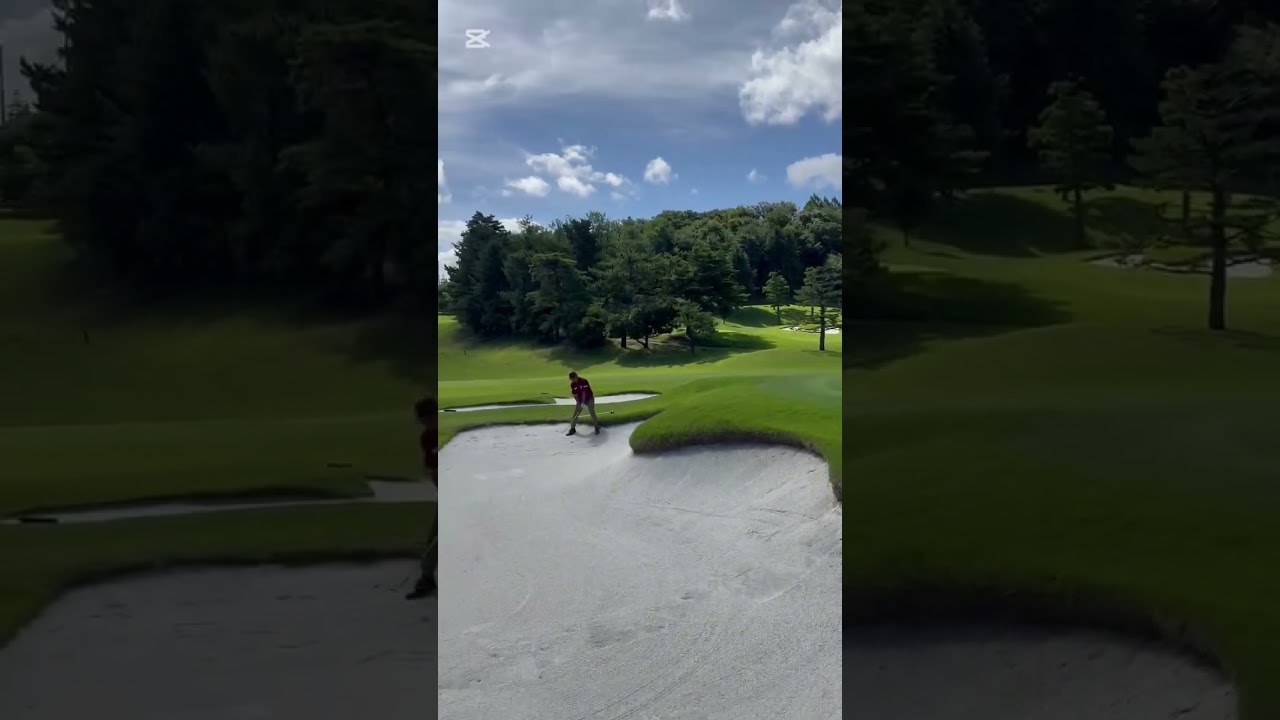 石川遼くん直伝のバンカーショットでまさかの...#ゴルフ #golf #バンカー