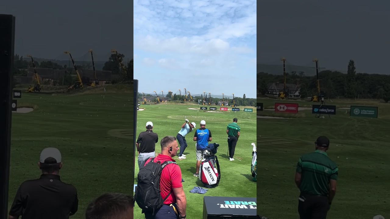 Brooks Koepka last minute preparations on the range before round one of #livgolf