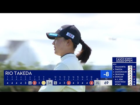 【AIG女子25】竹田麗央は3打差2位で決勝へ　9番パー5ではベタピンにつけイーグル奪取
