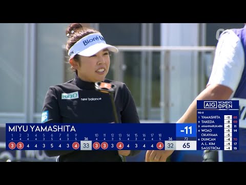 【AIG女子25】山下美夢有が単独トップに浮上　7バーディ、ノーボギーの「65」を記録