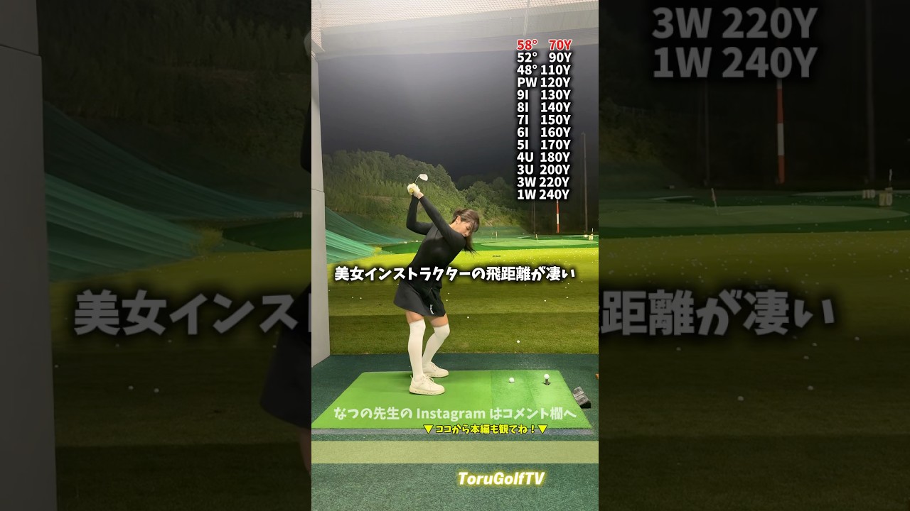 ベスト66女子の飛距離が...【なつの先生🌻】