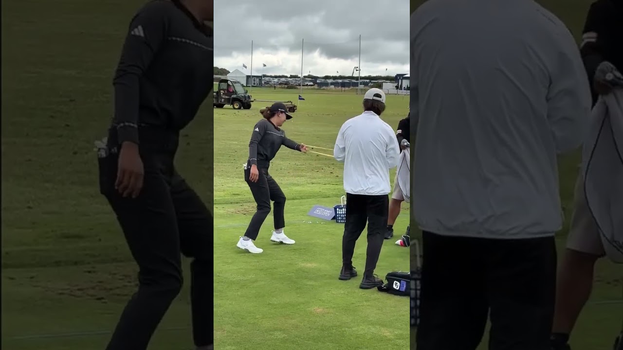 無駄なく、丁寧に。渋野日向子、いつものルーティンで始動。全英女子オープンはU-NEXTで配信