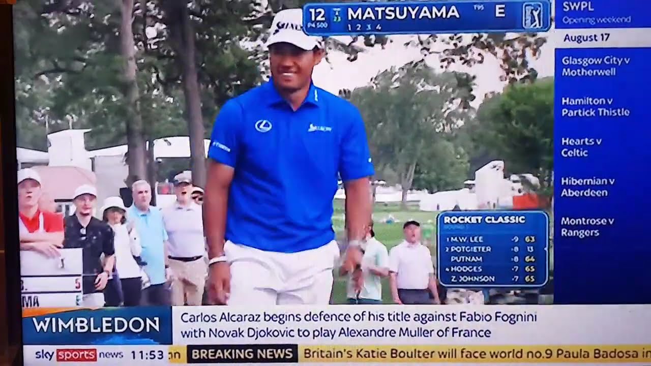Sky Sports News - Golf Rocket Classic - Matsuyama gets 2 holes in a row without using a putter!