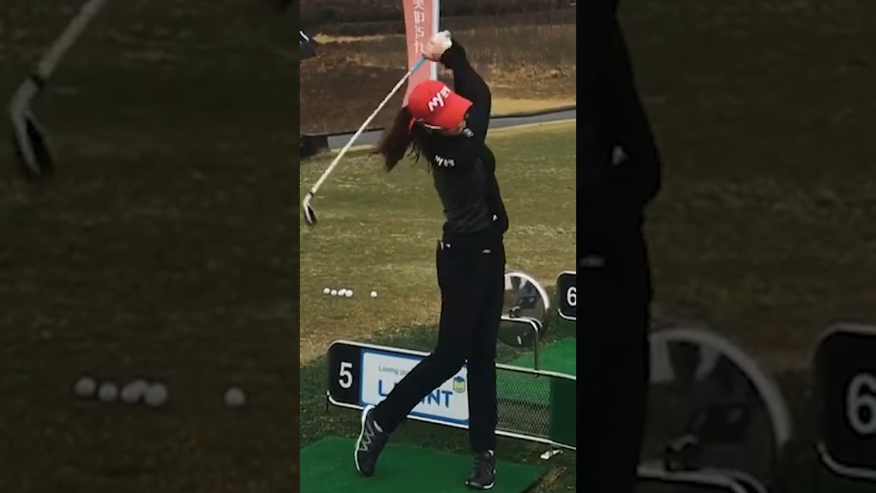 춥고 바람 불어도 연습은 계속된다.몸짱얼짱 골퍼 안신애프로_줌인스포츠TV #KOREA#KLPGA#LPGA#PRO#Beauty#Beautiful#Pretty#golfshorts