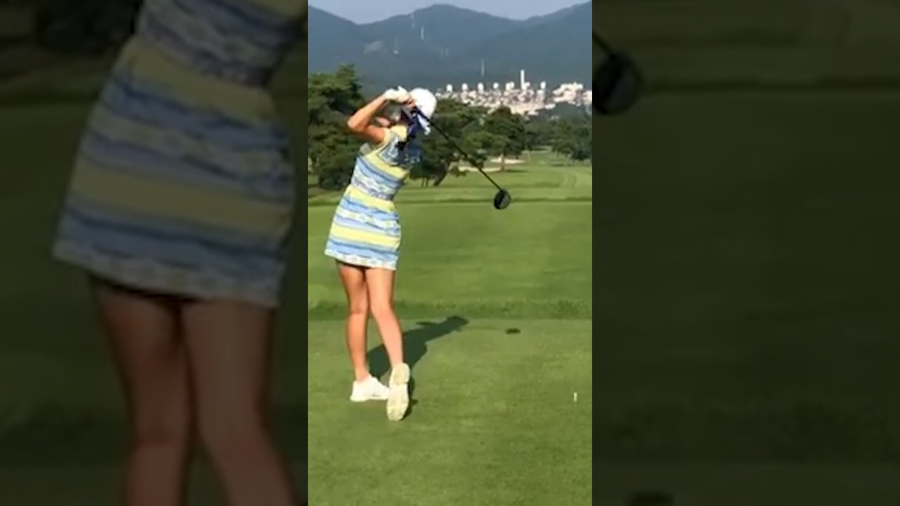 시원하게 똑바로 날아가는 안신애프로 드라이버 티샷_줌인스포츠TV