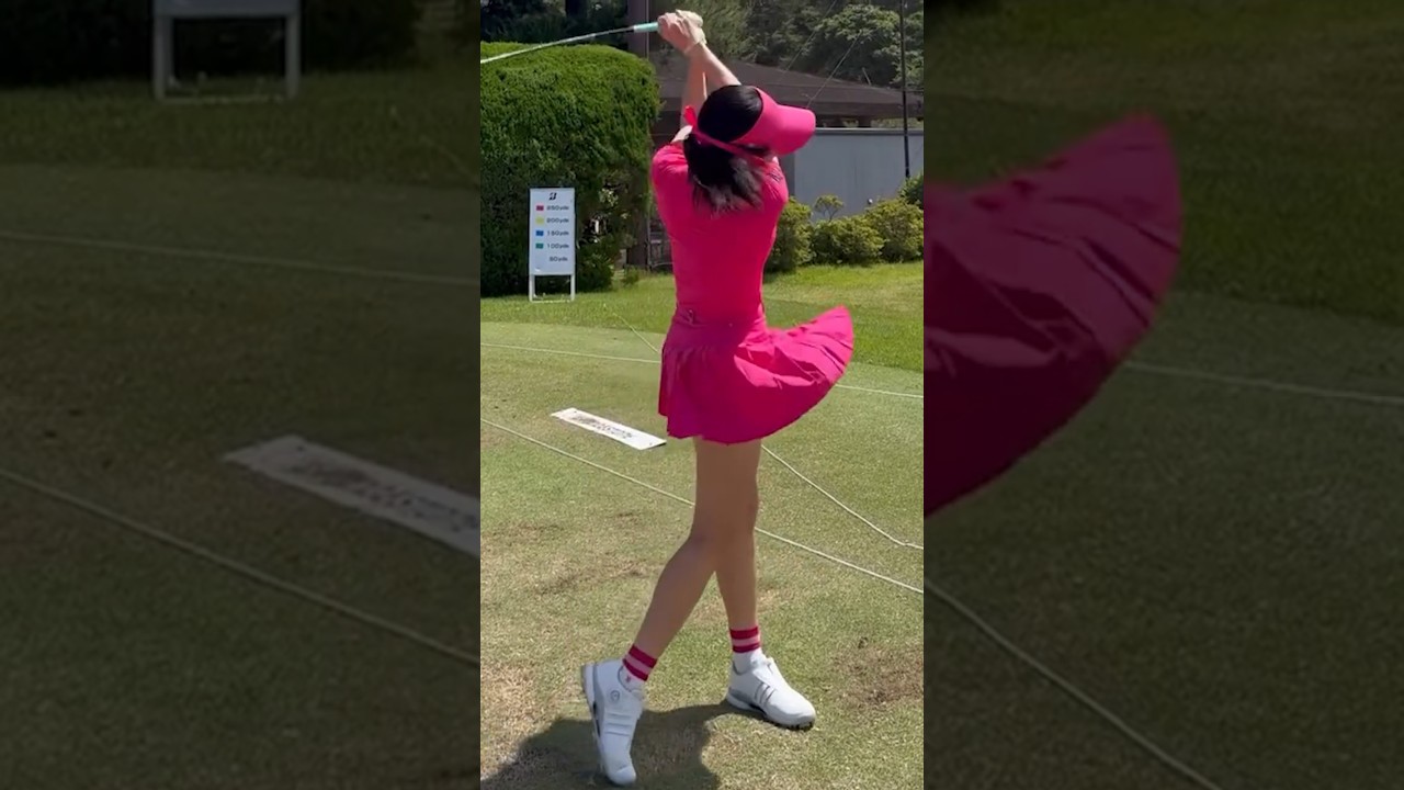 핑크 골프웨어가 너무 예뻐 한눈에 반한 안신애프로_줌인스포츠TV #한국#대한민국#여자#프로#선수#KLPGA#미녀#미인#골퍼#골프#드라이버#슬로우모션#티샷#스윙#레슨