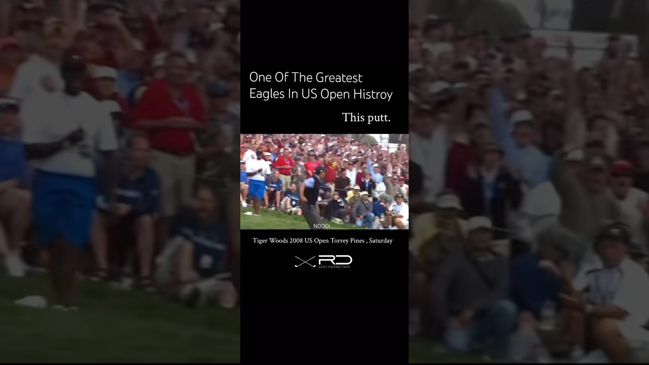 RELIVE HISTORY BY TIGER WOODS AT THE 2008 US OPEN #eagle #tiger #tigerwoods #shorts #golf