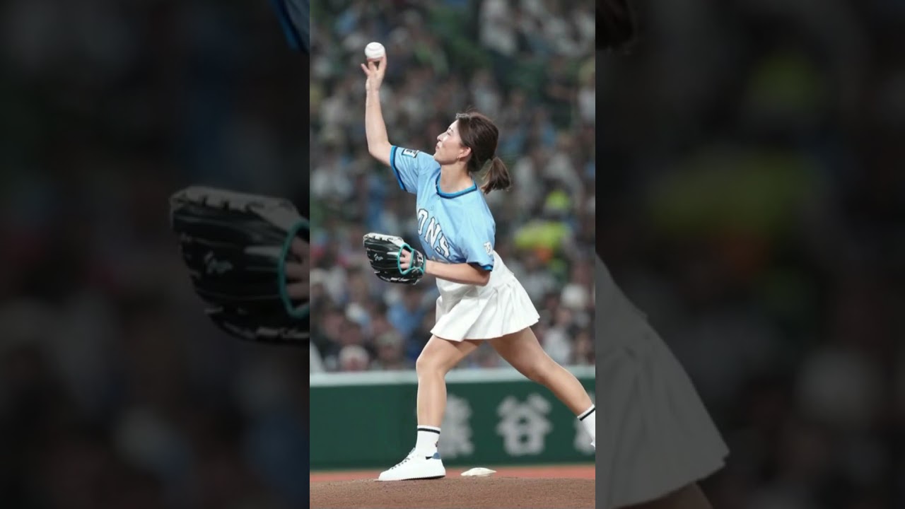 【植手桃子】華やかな始球式