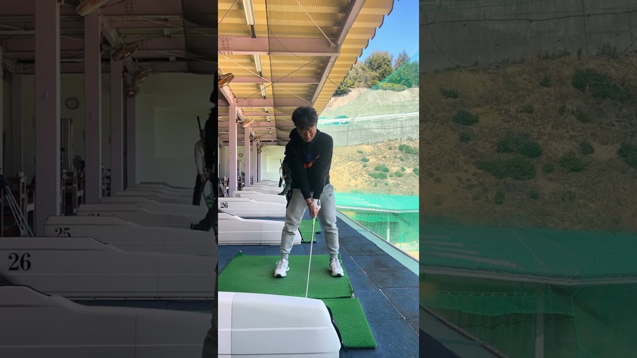 【日本一曲がらない男】稲森 佑貴プロのアイアンスイング動画 正面（2025）