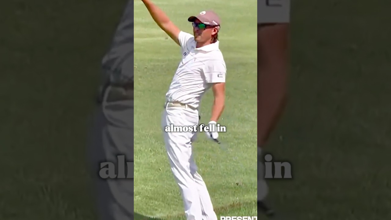 Ricky Fowler's INSANE Save! 😱 Golf Ball Off Building & Near Water Fall!🏌🏼‍♂️