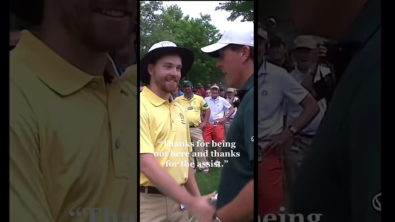 Phil the thrill takes out a fan with a golf ball #philmickelson #golf #draw