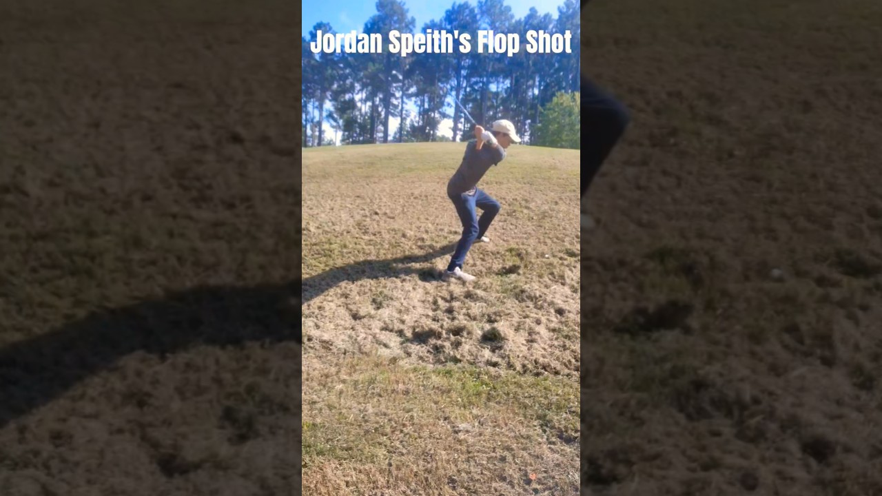 Jordan Speith's INSANE Flop Shot.. #golf #jordanspieth #pga #pgatour #pgaprofessional #golfswing