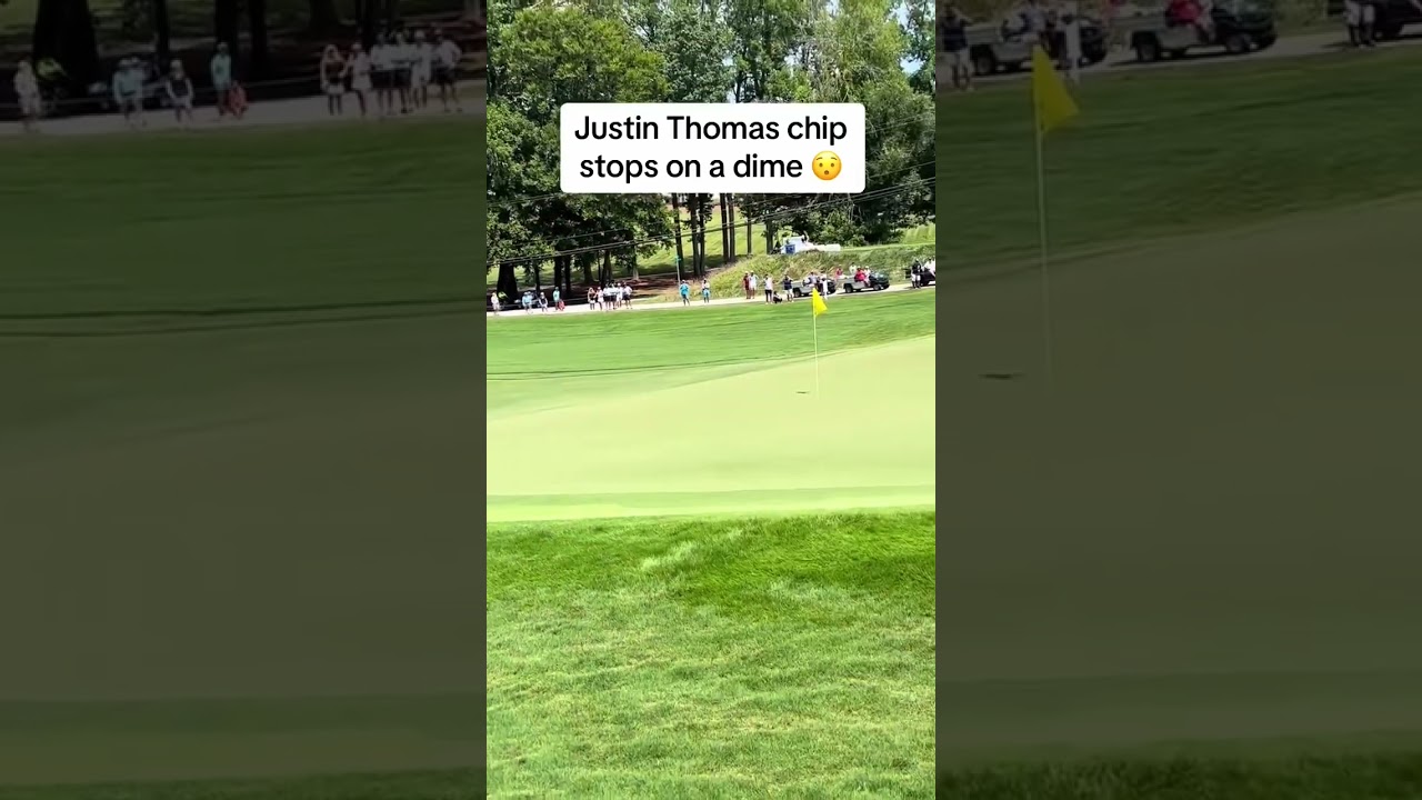 Beautiful chip by Justin Thomas #golf #pga #pgatour #wyndhamchampionship