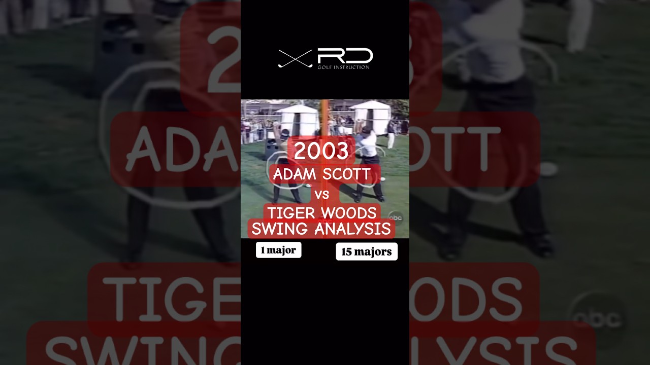 2003 ADAM SCOTT vs TIGER WOODS SWING BREAKDOWN #golf #tiger #shorts #tigerwoods #shots
