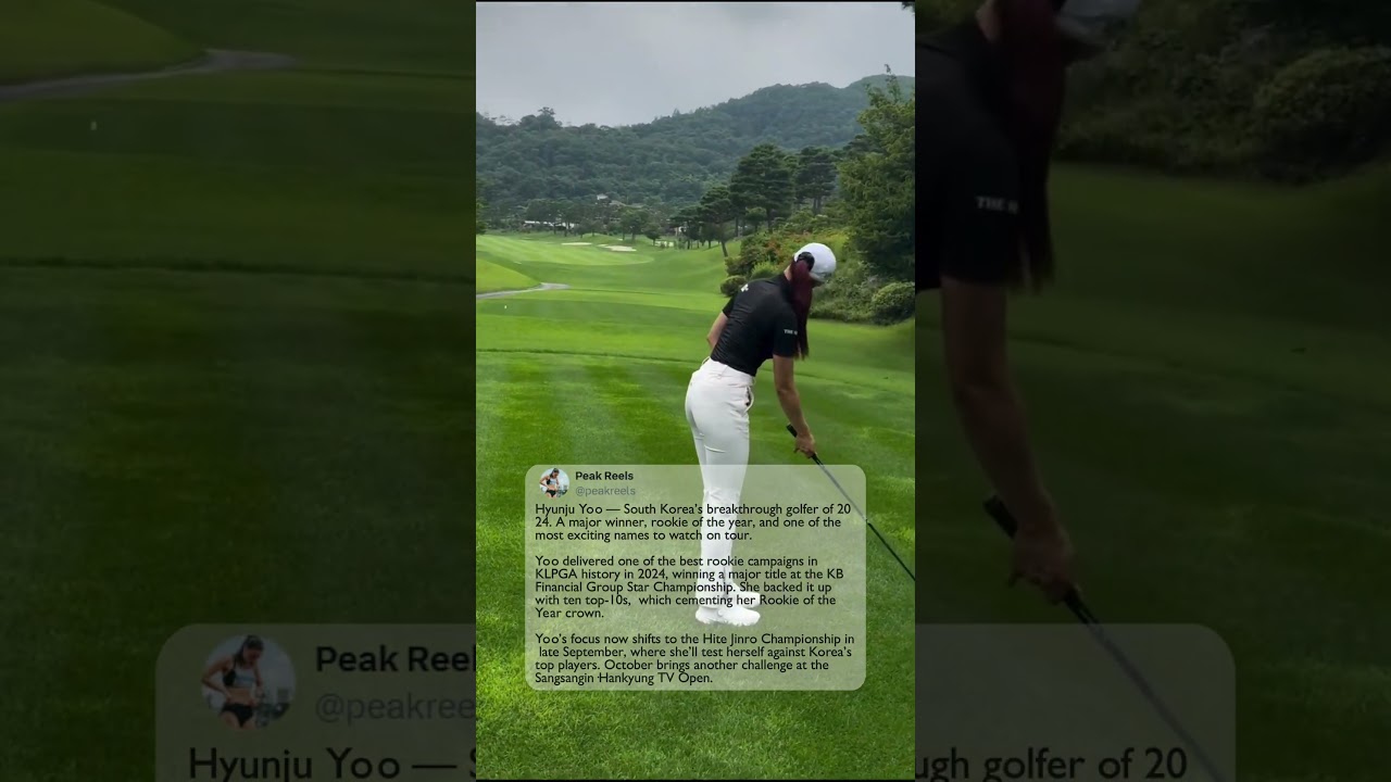 Hyunju Yoo Rookie of The Year Golfer. #femaleathletes #golf #golfswing #klpga