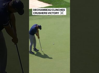 Bryson DeChambeau makes CLUTCH putt for Crushers 👏 #LIV #golf #BrysonDeChambeau