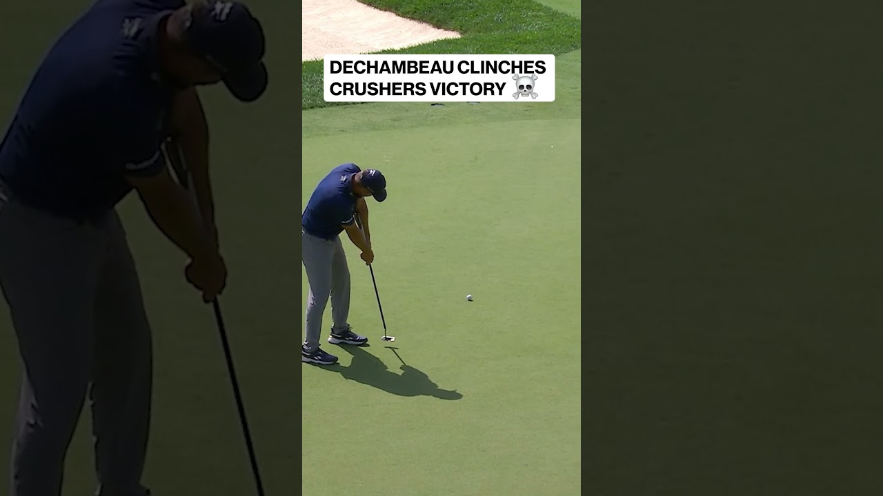 Bryson DeChambeau makes CLUTCH putt for Crushers 👏 #LIV #golf #BrysonDeChambeau