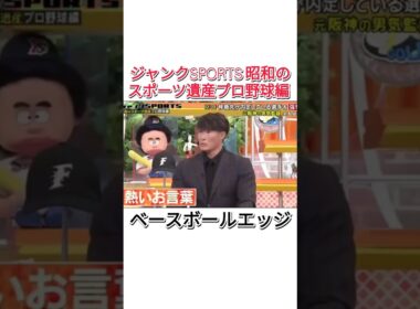 ジャンクSPORTS 昭和のスポーツ遺産プロ野球編 #プロ野球 #baseball #千鳥 #吉本自宅劇場 #お笑い #japan