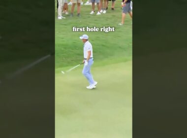 Justin Thomas Chip In Birdie on Hole 1... Ludvig & Keegan Did the Same?! 😱 #GolfMiracle