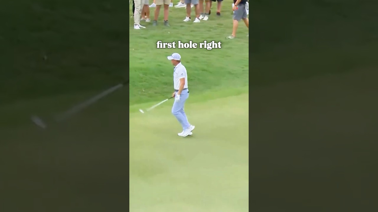 Justin Thomas Chip In Birdie on Hole 1... Ludvig & Keegan Did the Same?! 😱 #GolfMiracle