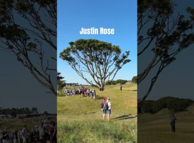 Justin Rose hitting his approach to the 11th green - R2 Scottish Open 2025 #golf #golfpro #pgatour