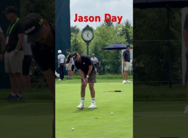 Jason Day hitting a crazy putt on US Open practice green #golf, #golftips, #golfswing, #golfaddict
