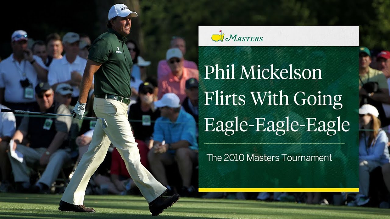 Phil Mickelson Nearly Makes Three Straight Eagles | 2010 Masters