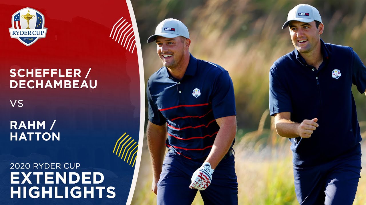 DeChambeau & Scheffler vs Rahm & Hatton | Extended Highlights | 2020 Ryder Cup