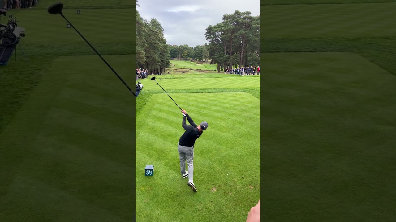 BMW PGAチャンピオンシップのウェントワースでのアダム・スコットのドライバースイング！信じられない🔥 #golfswing #golf