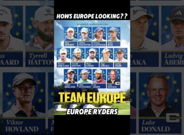 Meet Team Europe 2025: Ryder Cup Stars Ready to Compete! 🇪🇺⛳️ #Shorts