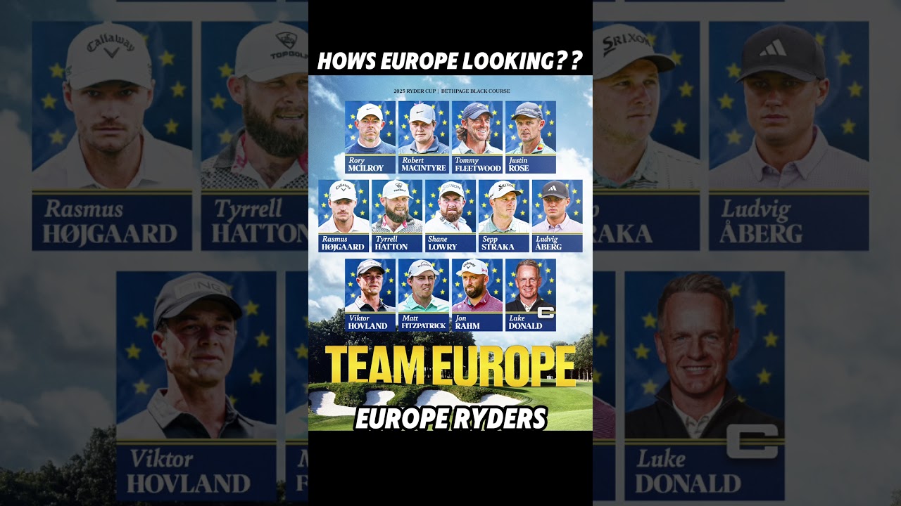 Meet Team Europe 2025: Ryder Cup Stars Ready to Compete! 🇪🇺⛳️ #Shorts