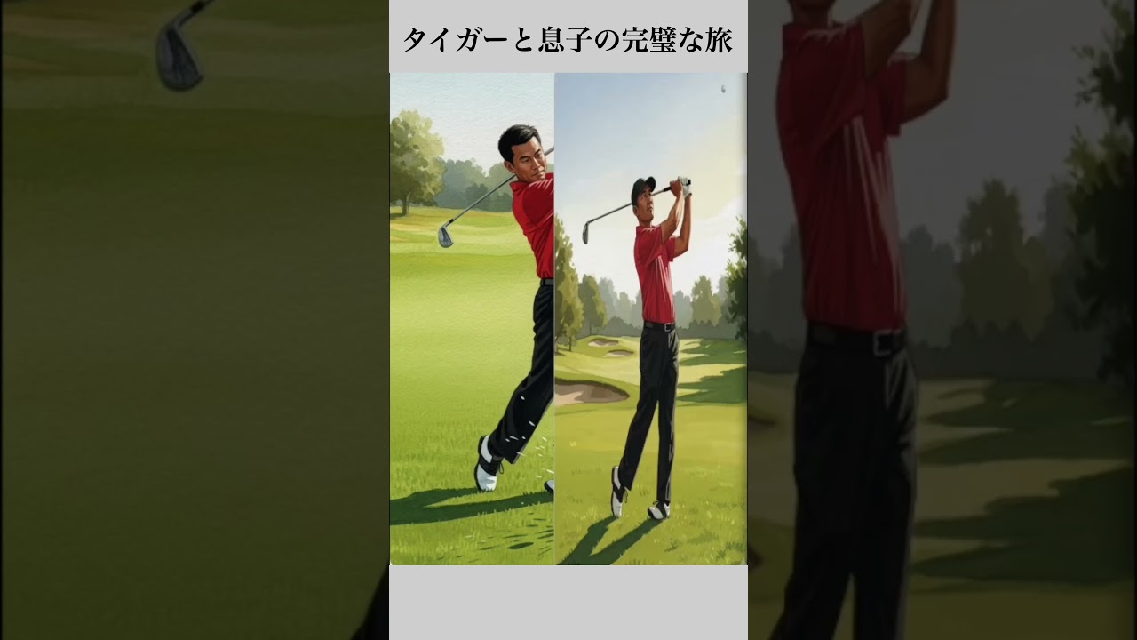 タイガーと息子の完璧な旅 #ゴルフ